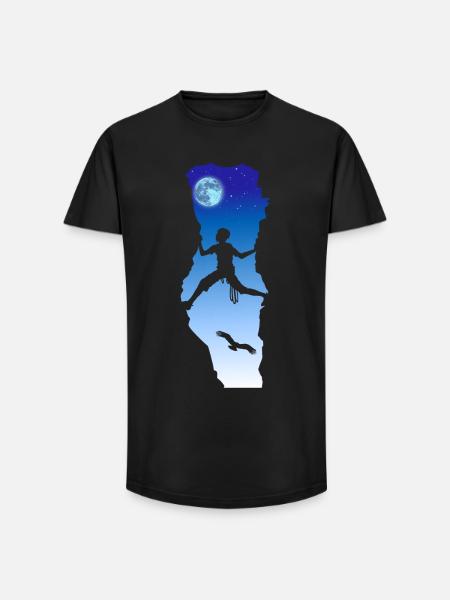 Night Climbing - Long Fit Men's T-Shirt - black