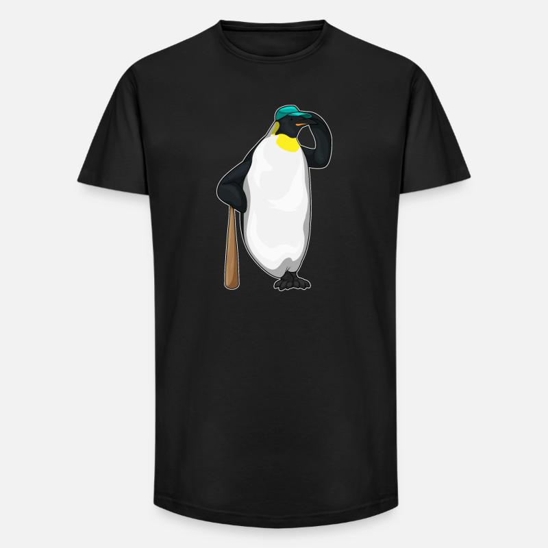 Penguin Baseball Batts - T-shirt coupe longue homme - noir