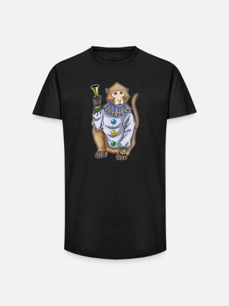Monkey Clown Clown Horn - Long Fit Men's T-Shirt - black