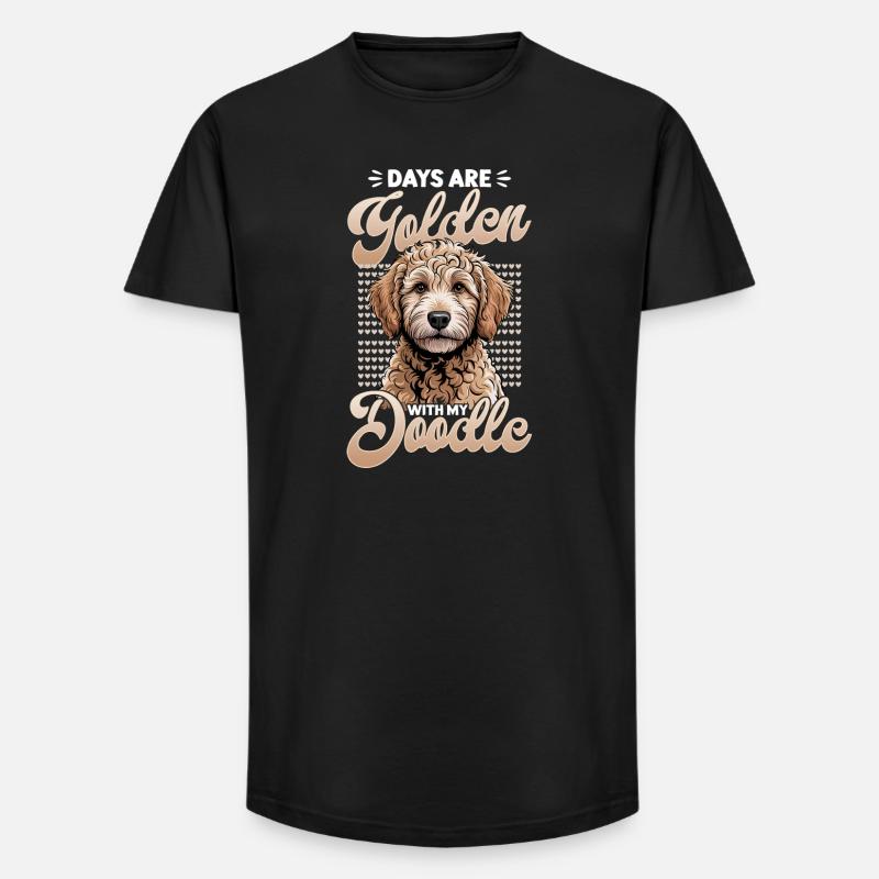 Goldendoodle Dog Breed - Long Fit Männer T-Shirt - Schwarz