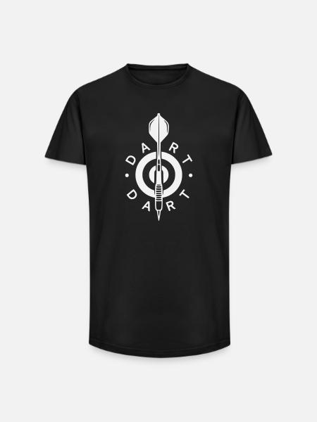 Dart-Logo mit Pfeil und Bullseye - Long Fit Männer T-Shirt - Schwarz