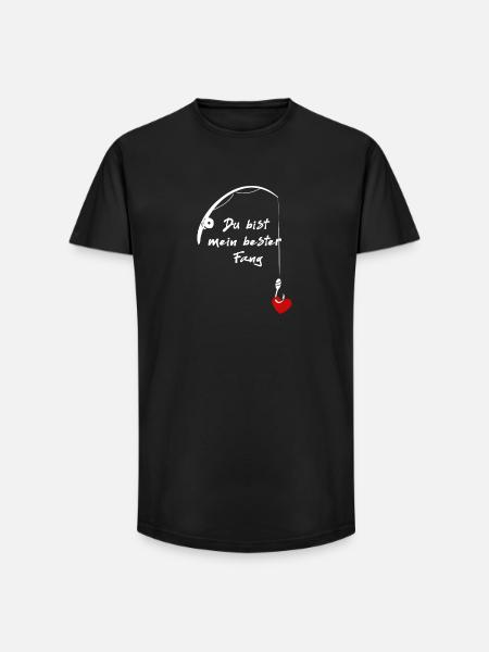 Du bist mein bester Fang - Long Fit Männer T-Shirt - Schwarz