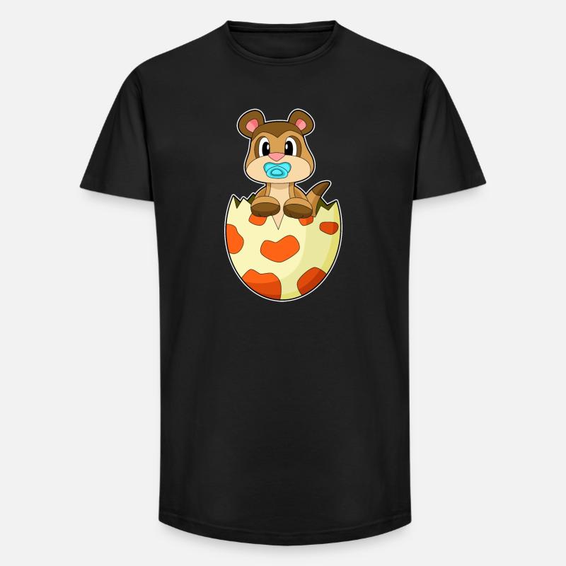 Erdmännchen Schnuller - Long Fit Männer T-Shirt - Schwarz