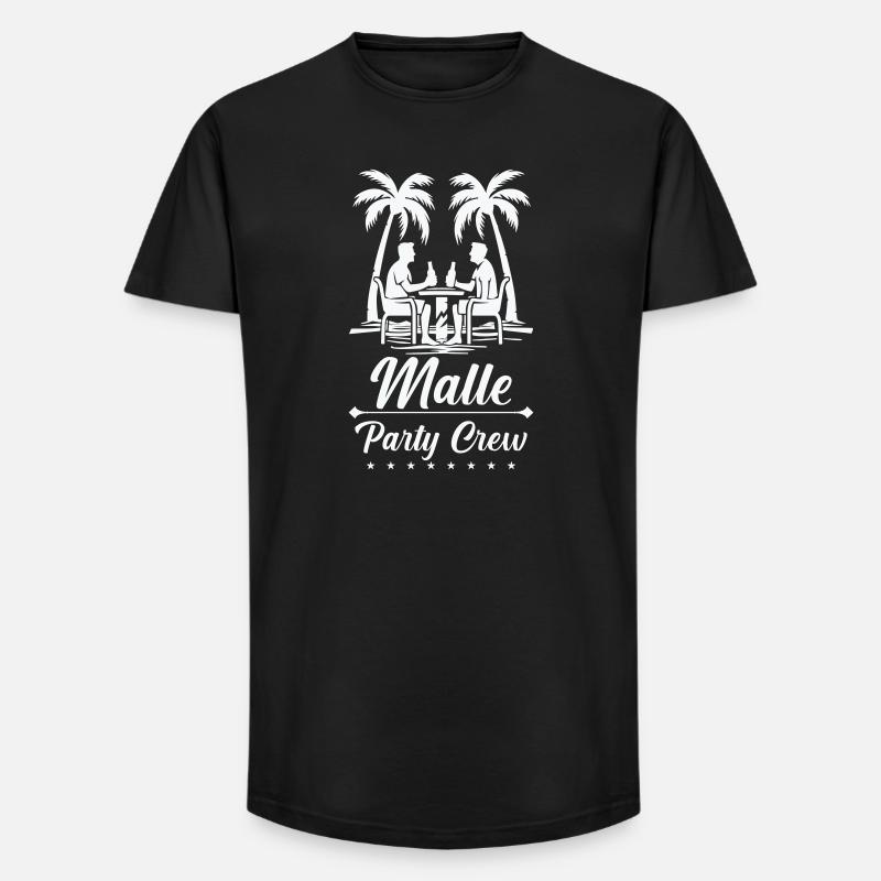Malle Party Crew - Long Fit Männer T-Shirt - Schwarz