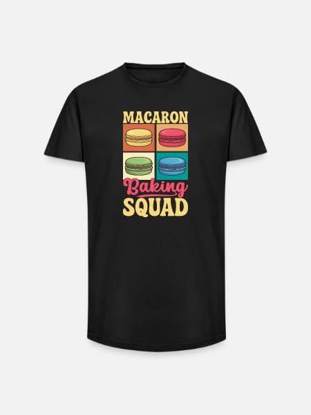 Macaron French Desserts - Long Fit Men's T-Shirt - black