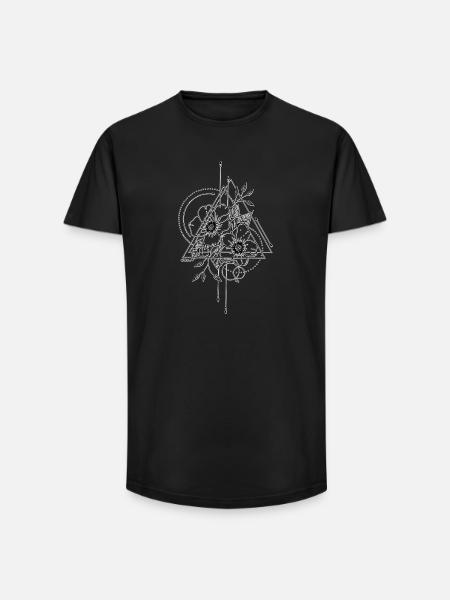 Fille Tatouée - T-shirt coupe longue homme - noir