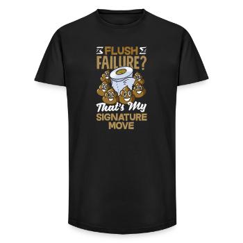 Toilet Clogging Master Funny - Long Fit Men's T-Shirt - black - Front - AI Model Male 185 light (185cm)