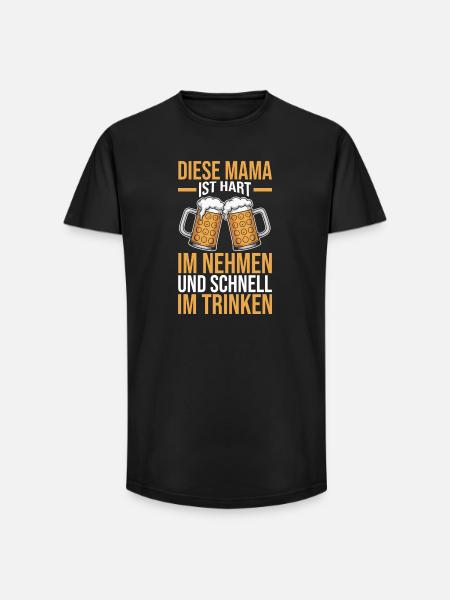 Bier Bierliebhaberin Mutter Mama - Long Fit Männer T-Shirt - Schwarz