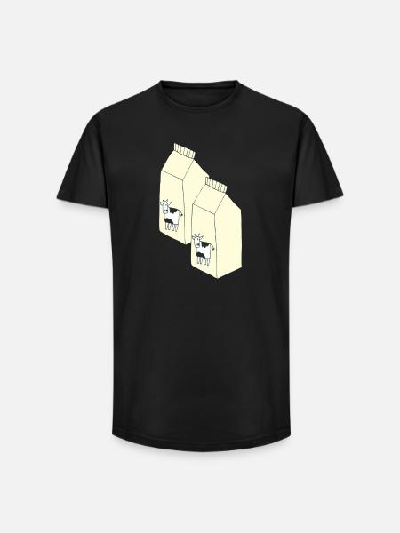 tetrapack milk - Long Fit Men's T-Shirt - black