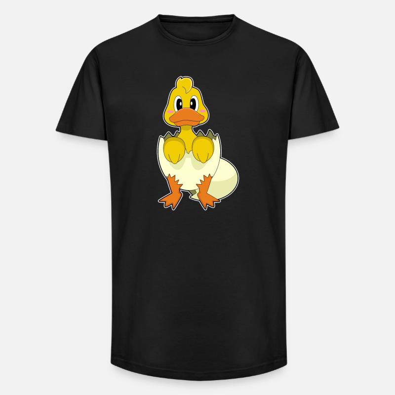 Duck Egg Eggshell - Long Fit Men's T-Shirt - black
