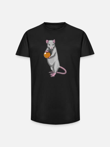 Ratte Bowling Bowlingkugel - Long Fit Männer T-Shirt - Schwarz