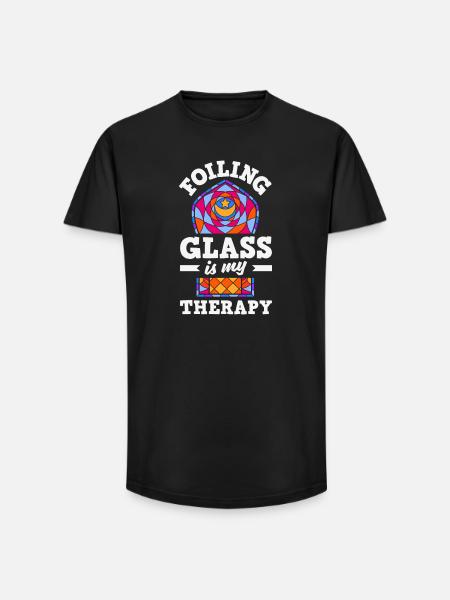 Buntglas-kunst Buntglas-künstler - Long Fit Männer T-Shirt - Schwarz