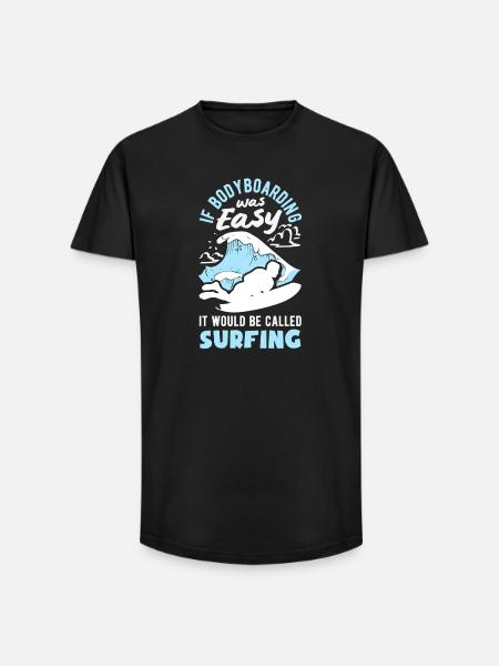 Surfing Surfboarder Bodyboarder - Long Fit Men's T-Shirt - black