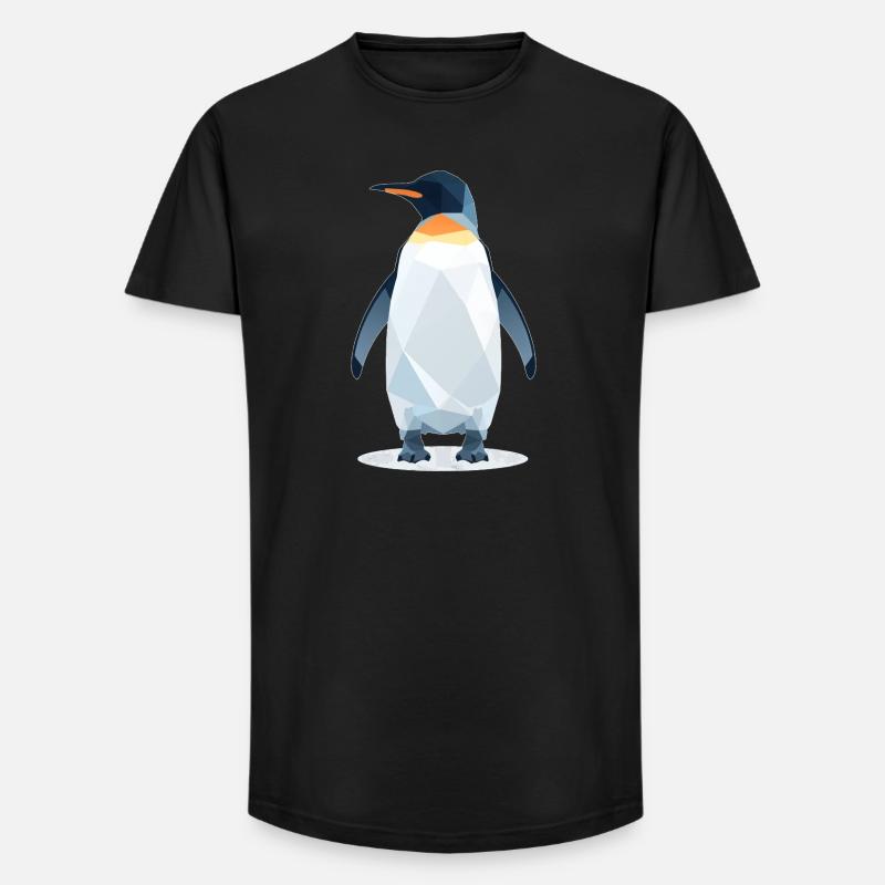 Pinguin Style - Long Fit Männer T-Shirt - Schwarz