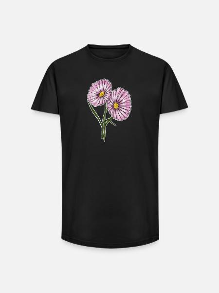 Daisy - Long Fit Men's T-Shirt - black