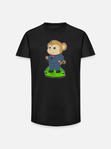 Monkey Groom Wedding Suit - Long Fit Men's T-Shirt - black