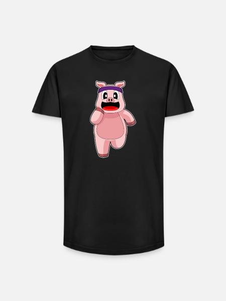 Pig Jogger Jogging Sport - Long Fit Men's T-Shirt - black