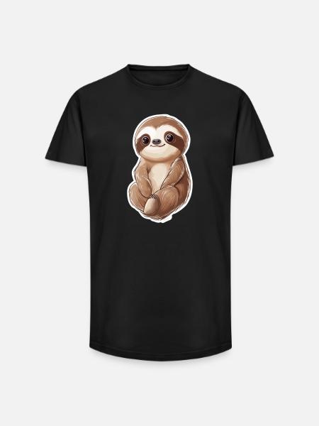 Sloth - Long Fit Men's T-Shirt - black