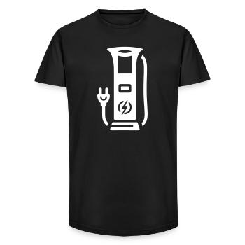 Charging station electromobility symbol electricity - Long Fit Men's T-Shirt - black - Front - AI Model Male 185 light (185cm)