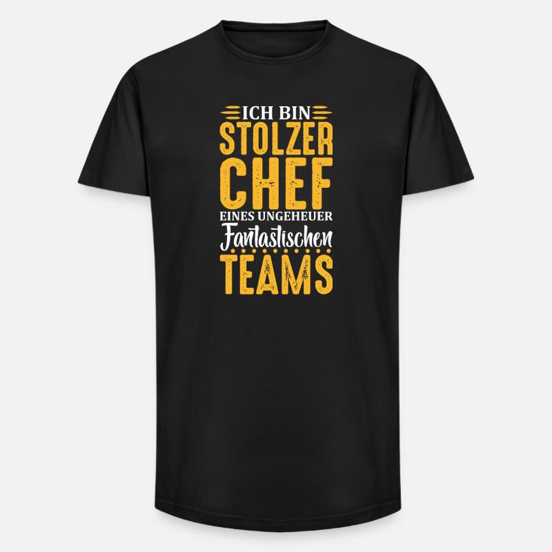 Stolzer Chef Chef Mann Abteilungsleiter Teamchef - Long Fit Men's T-Shirt - black