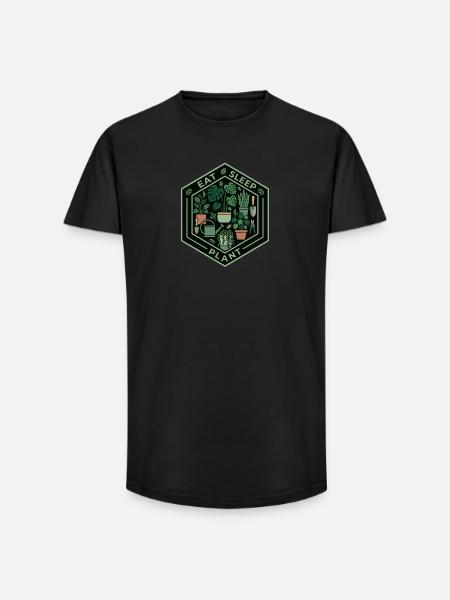 Eat Sleep Plant Garden Delight - Long Fit Men's T-Shirt - black