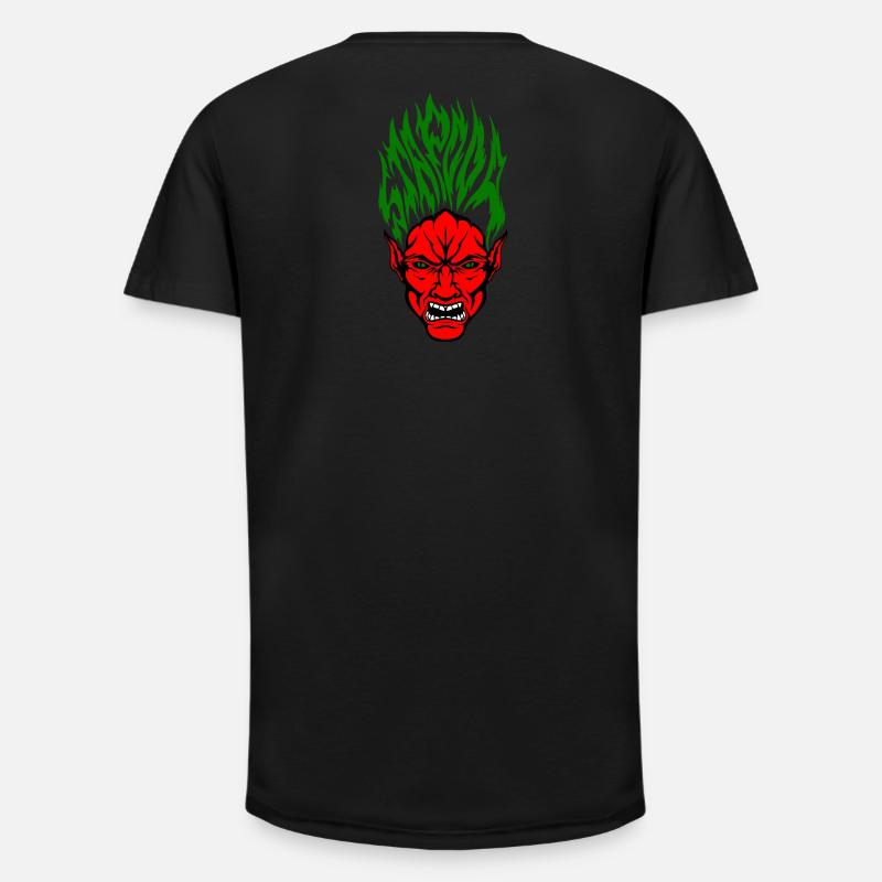 Stapooa Dämon Farbe - Long Fit Männer T-Shirt - Schwarz