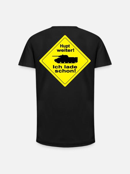 HUPT WEITER - Long Fit Männer T-Shirt - Schwarz