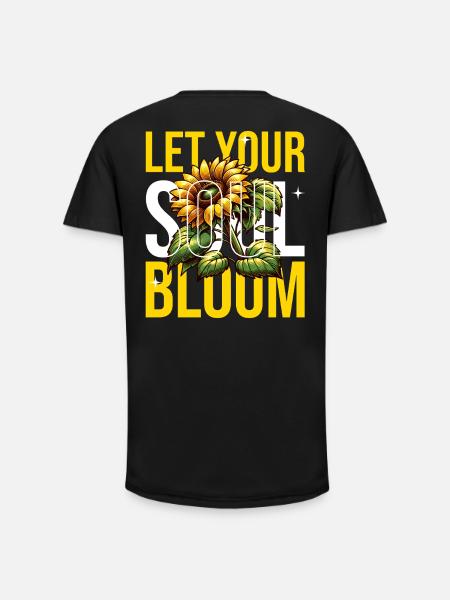 Lass deine Seele blühen - Long Fit Männer T-Shirt - Schwarz