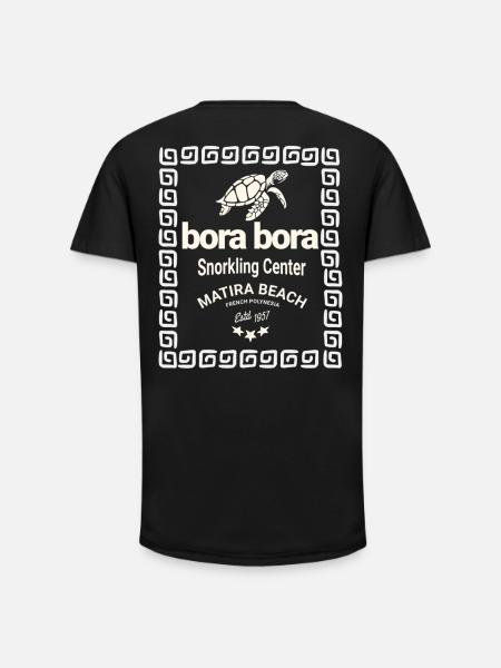 Bora Bora Logo Tauchzentrum - Long Fit Männer T-Shirt - Schwarz