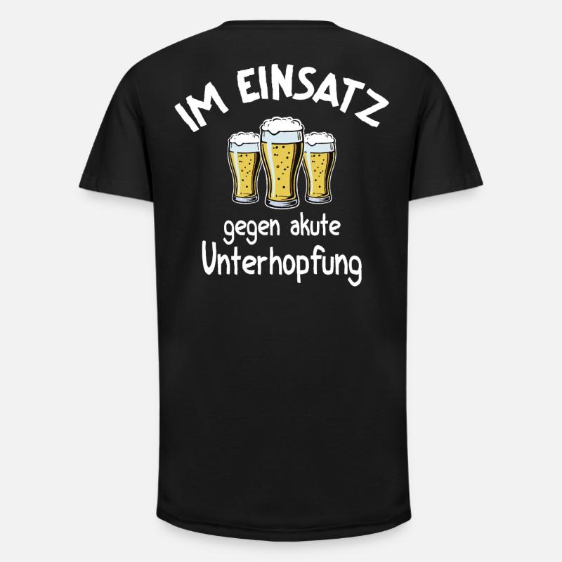 Underhopping Insert – Serveuse Bartender Bière - T-shirt coupe longue homme - noir