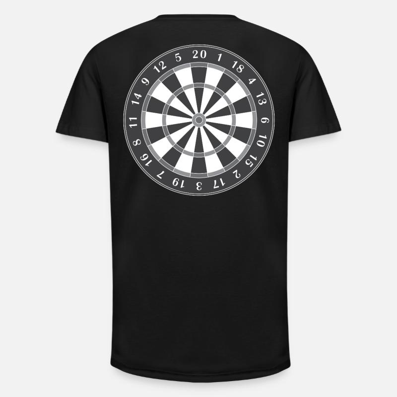 Dartscheibe - Long Fit Männer T-Shirt - Schwarz