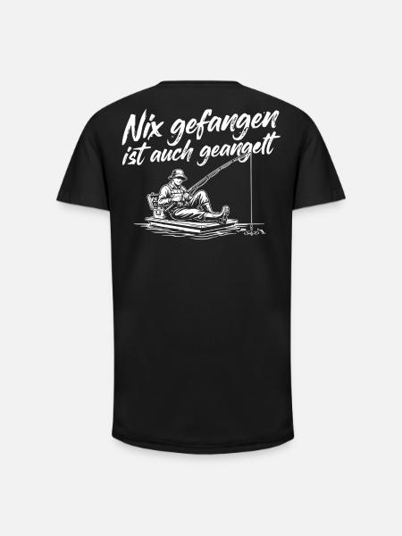 Angeln mit Humor - Long Fit Männer T-Shirt - Schwarz