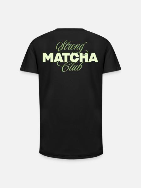 Strong Matcha Club - T-shirt coupe longue homme - noir