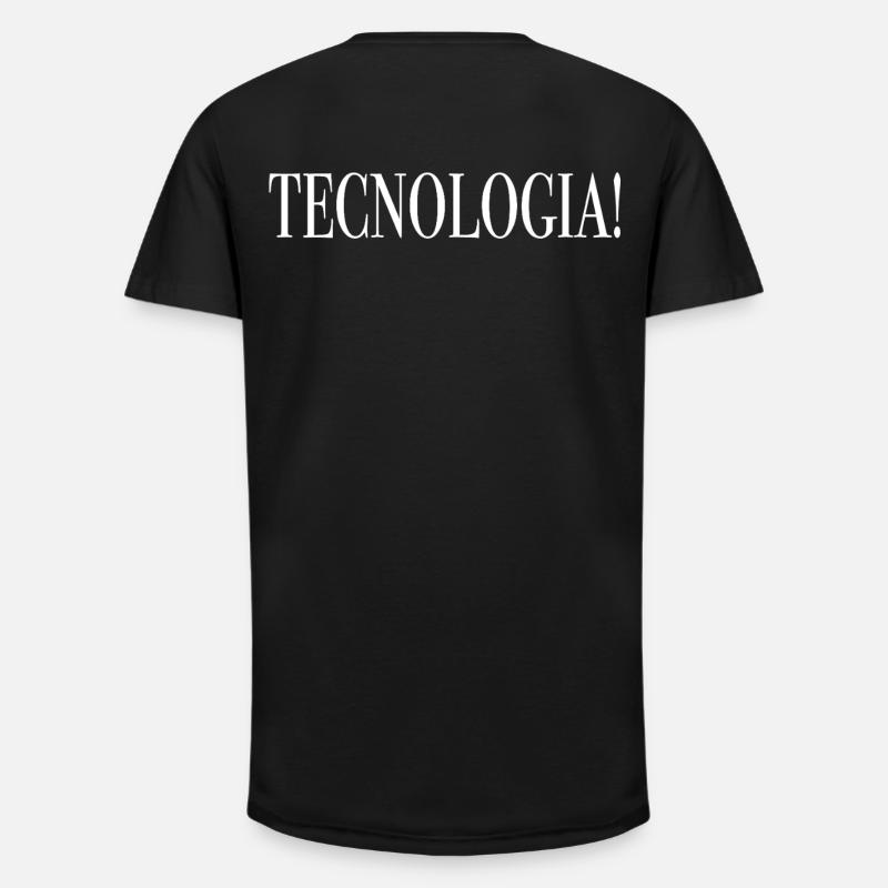 Tecnologia - Long Fit Männer T-Shirt - Schwarz