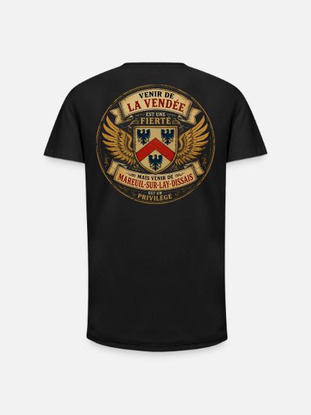 Fierté Vendée - Mareuil-sur-Lay-Dissais Privilège - T-shirt coupe longue homme - noir