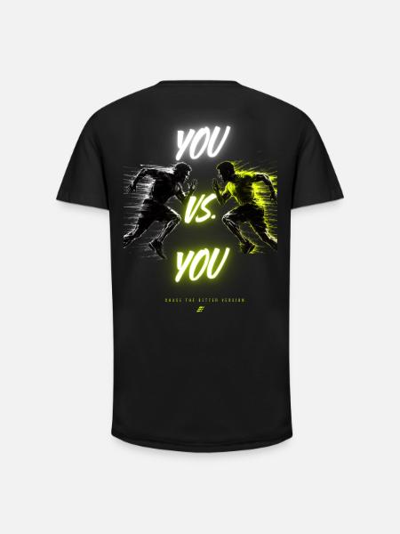 DuGegenDich Duell - Long Fit Men's T-Shirt - black
