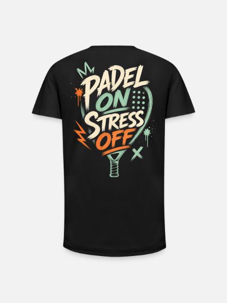 Padel Stress Away Outfit - Long Fit Men's T-Shirt - black