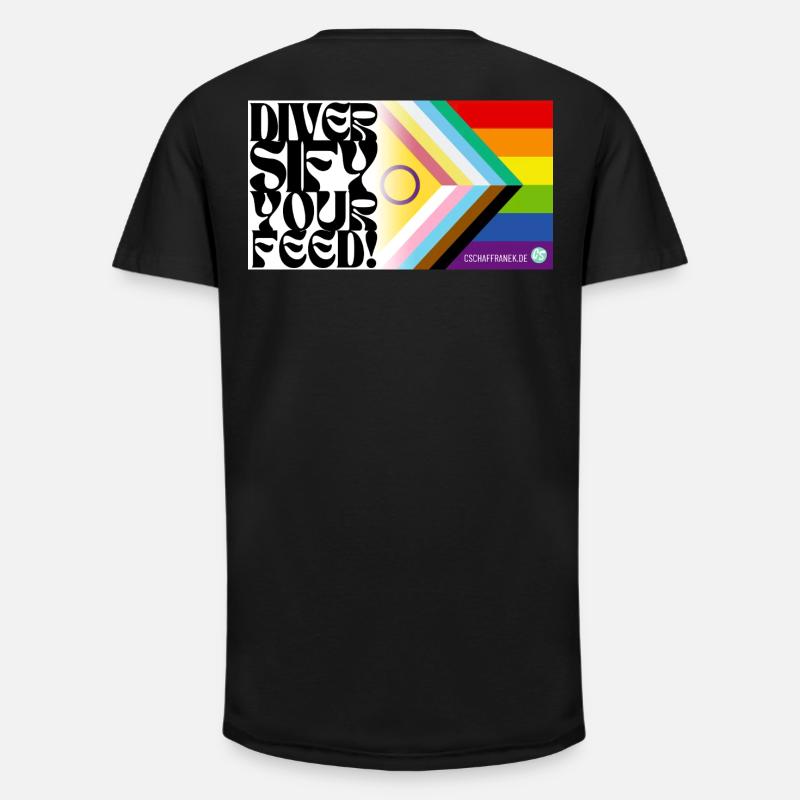 🌈♿ Pride & Disability – Inklusive Flagge - Long Fit Männer T-Shirt - Schwarz