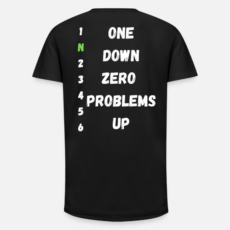 Un Down Zero Problèmes Up - T-shirt coupe longue homme - noir