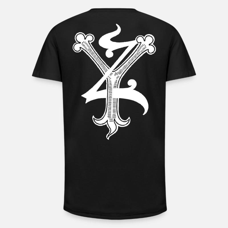 Buchstaben YZ Rapp art - Long Fit Männer T-Shirt - Schwarz