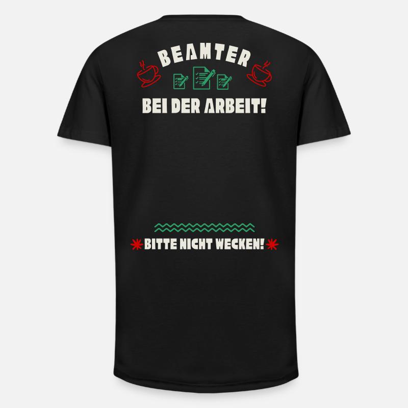 Schlafender Beamter - Long Fit Männer T-Shirt - Schwarz
