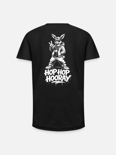 HOP HOP HOURRA Bunny - T-shirt coupe longue homme - noir