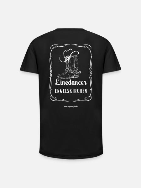 Linedancer Engelskirchen Old Time Linedance Shirt - Long Fit Männer T-Shirt - Schwarz