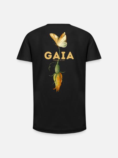 Breathes in Bloom - Long Fit Men's T-Shirt - black