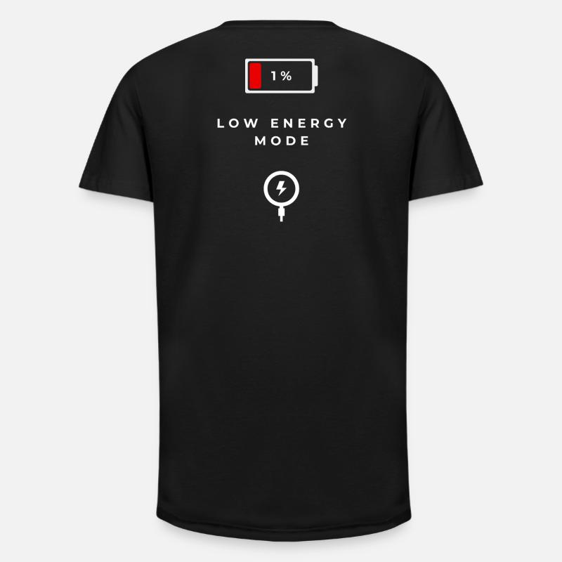 Low Energy Mode Graphics - Long Fit Men's T-Shirt - black