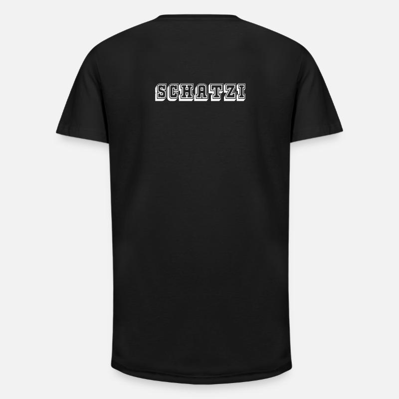 Schatzi Tshirt white - Long Fit Männer T-Shirt - Schwarz