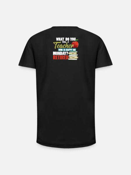 RETIRED TEACHER - Long Fit Men's T-Shirt - black