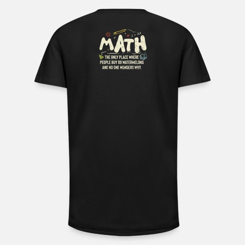 Mathematik - Long Fit Männer T-Shirt - Schwarz