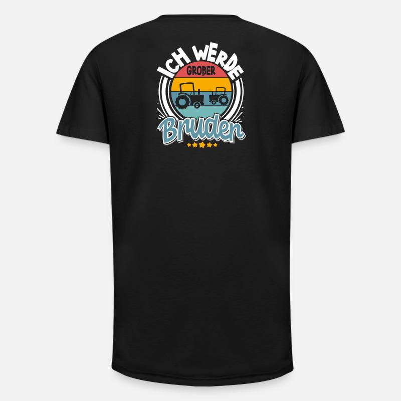 Ich Werde Großer Bruder Traktor - Long Fit Männer T-Shirt - Schwarz