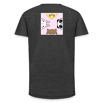 cute animals - Long Fit Männer T-Shirt - Anthrazit - Hinten - AI Model Male 185 light (185cm)